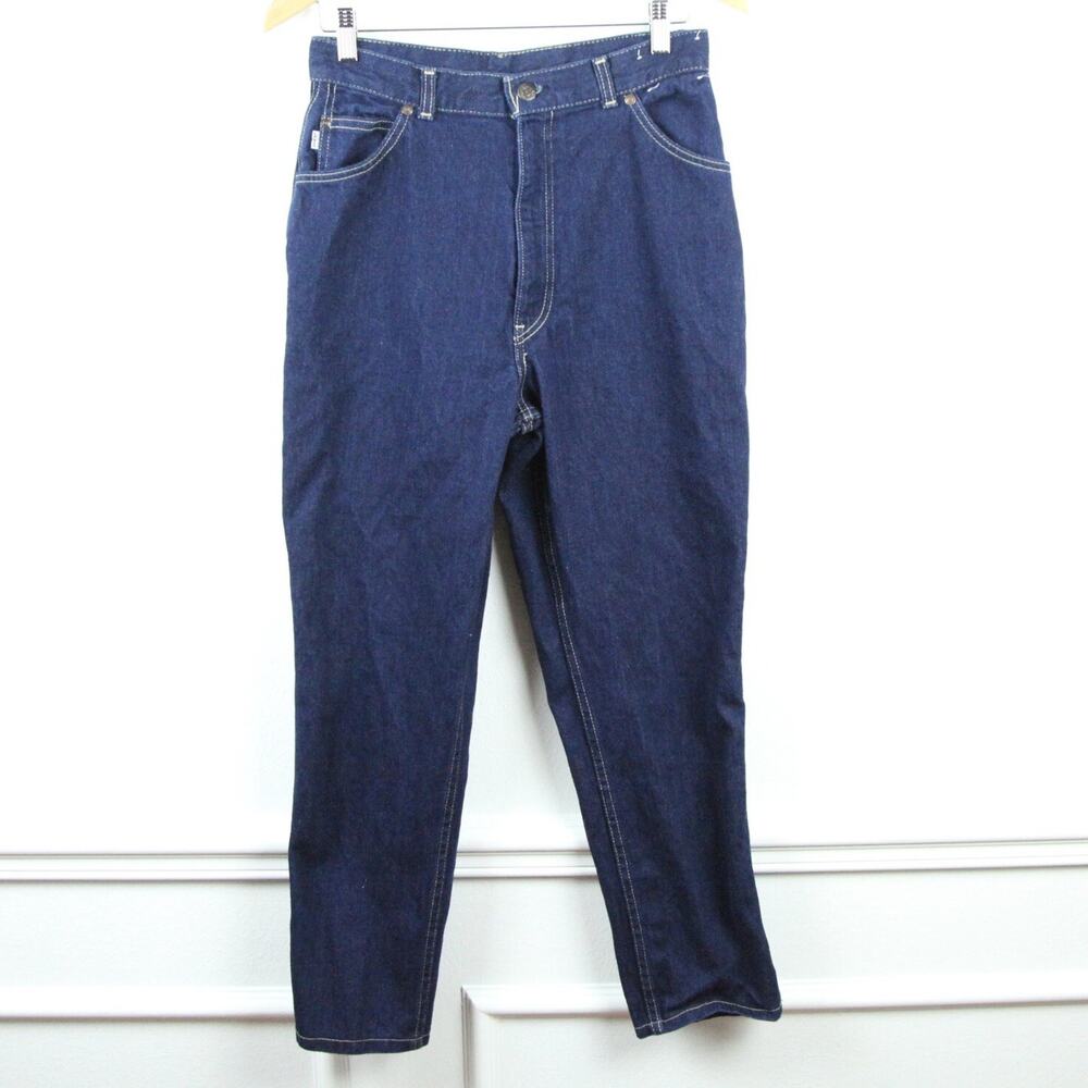 Vintage Levis Women's 29" x 26" Crop Ankle Bareback White Tab Jeans High Rise